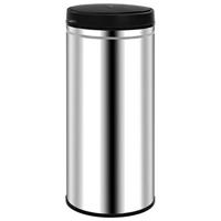 VidaXL Prullenbak met automatische sensor 80 l roestvrij staal - thumbnail