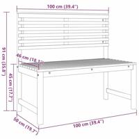 Tuinstoel Bruin 100 x 50 x 91cm Massief acaciahout - thumbnail