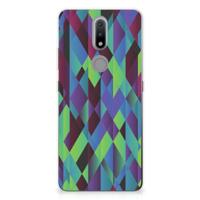 Nokia 2.4 | TPU Hoesje | Abstract Green Blue - thumbnail