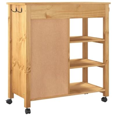 Keukentrolley MONZA 84x40x88,5 cm massief grenenhout