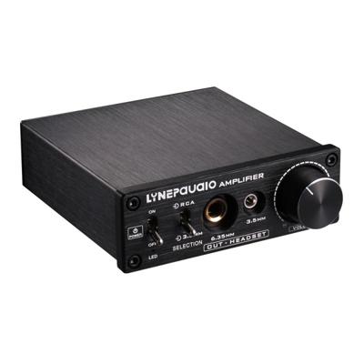 LINEPAUDIO B899 pre fase Stereo signaal versterker Booster Dual Sound bron hoofdtelefoon versterker 2 in 3 uit met volumeregeling (zwart)