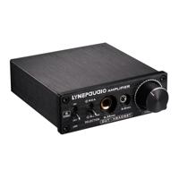 LINEPAUDIO B899 pre fase Stereo signaal versterker Booster Dual Sound bron hoofdtelefoon versterker 2 in 3 uit met volumeregeling (zwart) - thumbnail