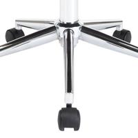 Kantoorstoel draaibaar gebogen hout en kunstleer wit - thumbnail