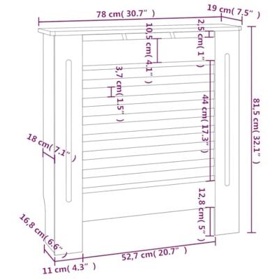 Radiatorombouw 78 cm MDF - thumbnail