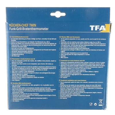 TFA Dostmann 14.1511.01 Barbecuethermometer Alarm, Kabelsensor, Oven- en kerntemperatuur