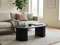 Ovale salontafel LARUSSO 120 cm donkerbruin - thumbnail