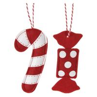 Kersthangers Vilt Snoep, Set van 12 - thumbnail