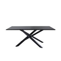 Nohr Eettafel 'Chenell' MDF, 180 x 90cm, kleur Zwart - thumbnail