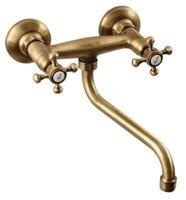 Inbouw Wastafelmengkraan Sapho Antea 2-knop Gebogen Uitloop 19 cm Brons - thumbnail