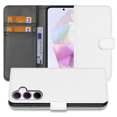Book Case Telefoonhoesje Samsung Galaxy A35 Wit met Pasjeshouder Book Case Telefoonhoesje Samsung Galaxy A35 Wit met Pasjeshouder