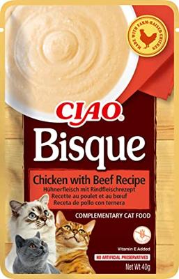 INABA Ciao Bisque Chicken with beef - Kattensnoepje - 40g