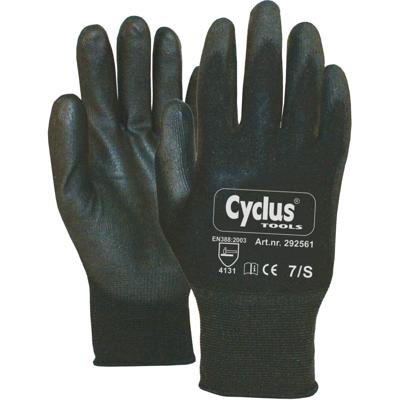 Cycplus Werkhandschoen nylon s/7 l+r rode kraag cyclus 292561
