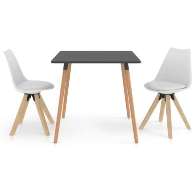 vidaXL 3-delige Eethoek wit