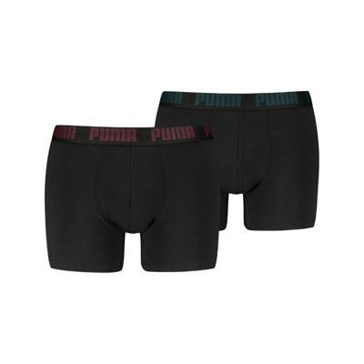 Puma Boxershorts Everyday Basic 2-pack Black / Burgundy / Green-XXL