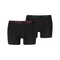 Puma Boxershorts Everyday Basic 2-pack Black / Burgundy / Green-XXL - thumbnail