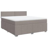 Boxspring met matras stof taupe 180x200 cm - thumbnail