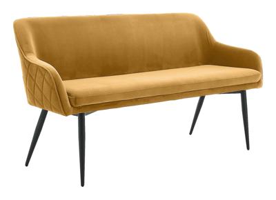 Artistiq Eetkamerbank 'Tynise' Velvet, kleur Mosterdgeel