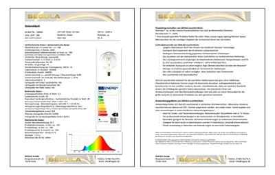 LED Globelamp 125 3,2W 190 Lumen 2200K E27 dimbaar Segula