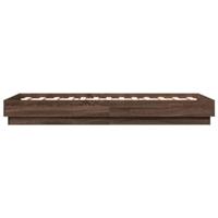 Bedframe met LED-verlichting bruin eikenkleurig 90x190 cm - thumbnail