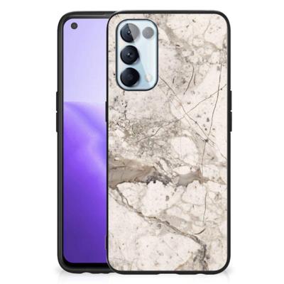 OPPO Reno5 5G | Find X3 Lite Marmeren Print Telefoonhoesje Marmer Beige OPPO Reno5 5G | Find X3 Lite Marmeren Print Telefoonhoesje Marmer Beige