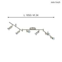 Eglo Led plafondspotBuzz rvs 6-lichts - 92599 - thumbnail