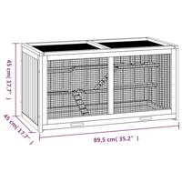 Hamsterkooi 89,5x45x45 cm massief vurenhout - thumbnail
