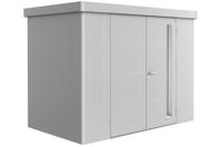Biohort Neo 1C metalen tuinhuis zilver 292x180 cm met dubbele deur- Plat dak- Metaal- Biohort - thumbnail