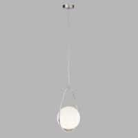 Searchlight HanglampAvalon met wit glas - 9171-1SS - thumbnail