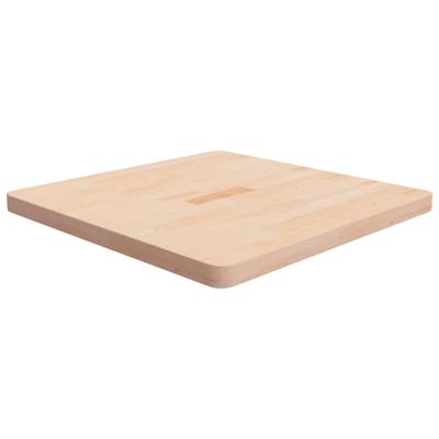 Tafelblad vierkant 70x70x4 cm onbehandeld massief eikenhout