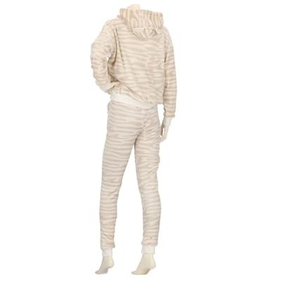 Dames huispak Fleece - Lounge set dames - Zebra - Warm winter pyjamapak - Loungewear dames - thumbnail