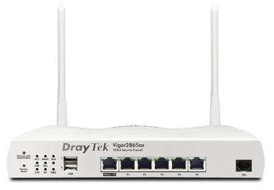 Draytek Vigor 2865ax draadloze router Gigabit Ethernet Dual-band (2.4 GHz / 5 GHz) Wit Draytek Vigor 2865ax draadloze router Gigabit Ethernet Dual-band (2.4 GHz / 5 GHz) Wit
