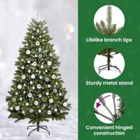 VidaXL Kunstkerstboom met 300 led groen 180 cm pvc en metaal - thumbnail
