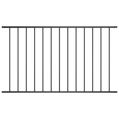VidaXL Hekpaneel 1,7x1,25 m gepoedercoat staal zwart