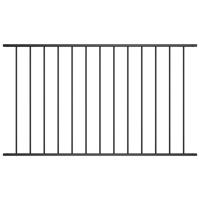 VidaXL Hekpaneel 1,7x1,25 m gepoedercoat staal zwart - thumbnail