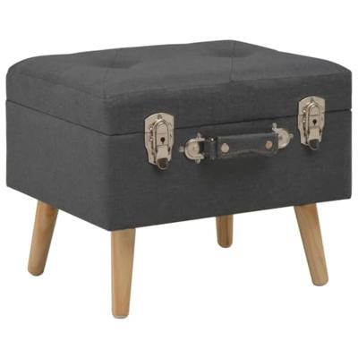 VidaXL Opbergkruk 40 cm stof donkergrijs VidaXL Opbergkruk 40 cm stof donkergrijs