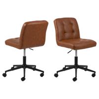 Bendt Bureaustoel 'Lennix' PU, kleur Donkerbruin - thumbnail
