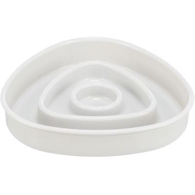 TRIXIE VOERBAK SLOWFEEDING KUNSTSTOF / TPR GRIJS 15X15 CM 350 ML