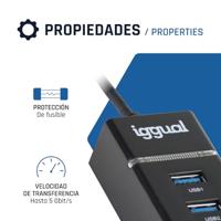 iggual Hub USB-A 3.0 x 4 puertos USB-A 3.0 - thumbnail