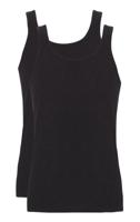 2-Pack Basics Heren singlet - 32324 - Biologisch katoenen heren onderhemd / hemd heren - M - Zwart - M - M - M - M - M - M - M - thumbnail
