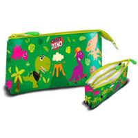 Kids Licensing etui Crazy Dino 22 x 13 cm polyester/PVC groen - thumbnail