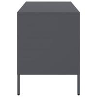 Tv-meubelen 2 st 68x39x50,5 cm staal antracietkleurig - thumbnail