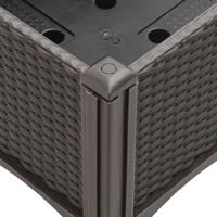 VidaXL Plantenbak met latwerk 120x40x142 cm polypropeen bruin - thumbnail