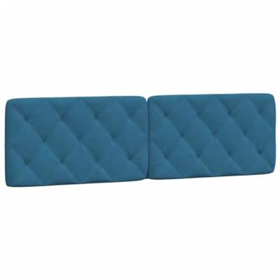 Bed met matras fluweel blauw 180x200 cm