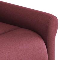 Fauteuil verstelbaar stof wijnrood - thumbnail
