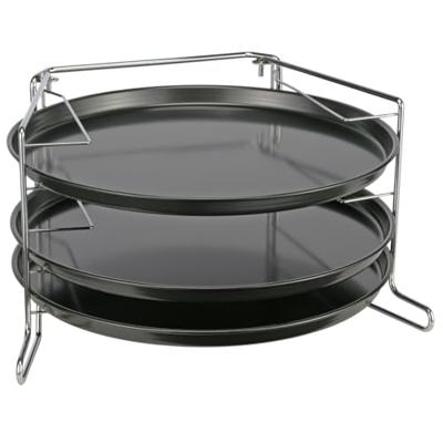 HI 4-delige pizzabakset zwart