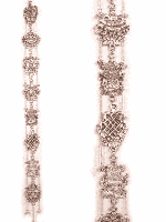 8 Tibetaanse Voorspoedsymbolen aan Ketting Groot - thumbnail