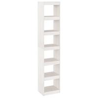 Boekenkast/kamerscherm 40x30x199 cm massief grenenhout wit - thumbnail