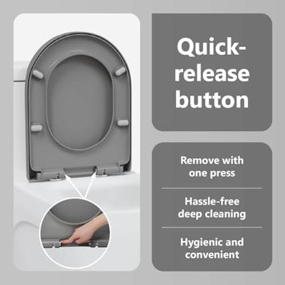 VidaXL Toiletzitting grijs 49 x 36 x 4 cm duroplast