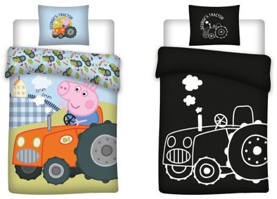 Peppa Pig Dekbedovertrek Tractor Glow in the Dark 100 x 135 Cm Katoen Peppa Pig Dekbedovertrek Tractor Glow in the Dark 100 x 135 Cm Katoen