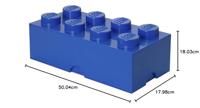 LEGO Brick 8 opbergbox - blauw - thumbnail